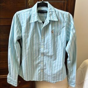 Polo by Ralph Lauren Light Blue Striped Shirt sz 4
